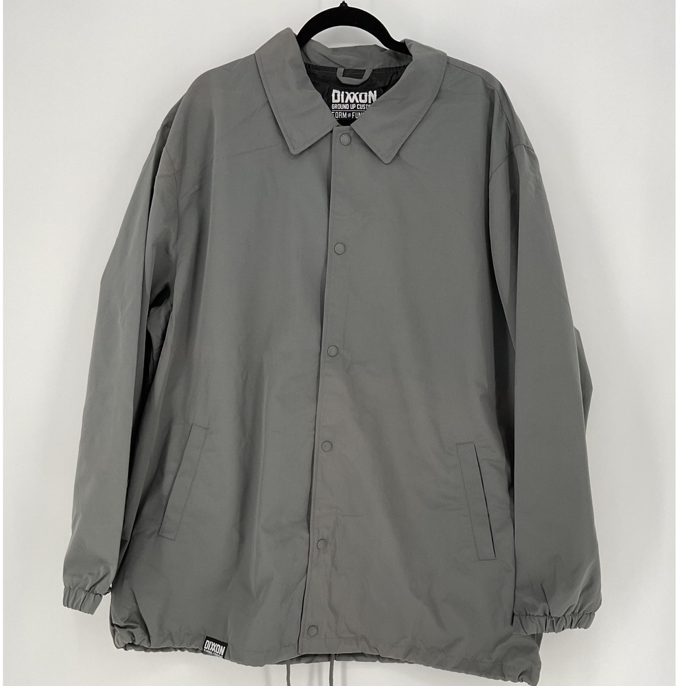 NEW Dixxon Flannel Co Mens Grey Snap Front Coaches Jacket Windbreaker 3X